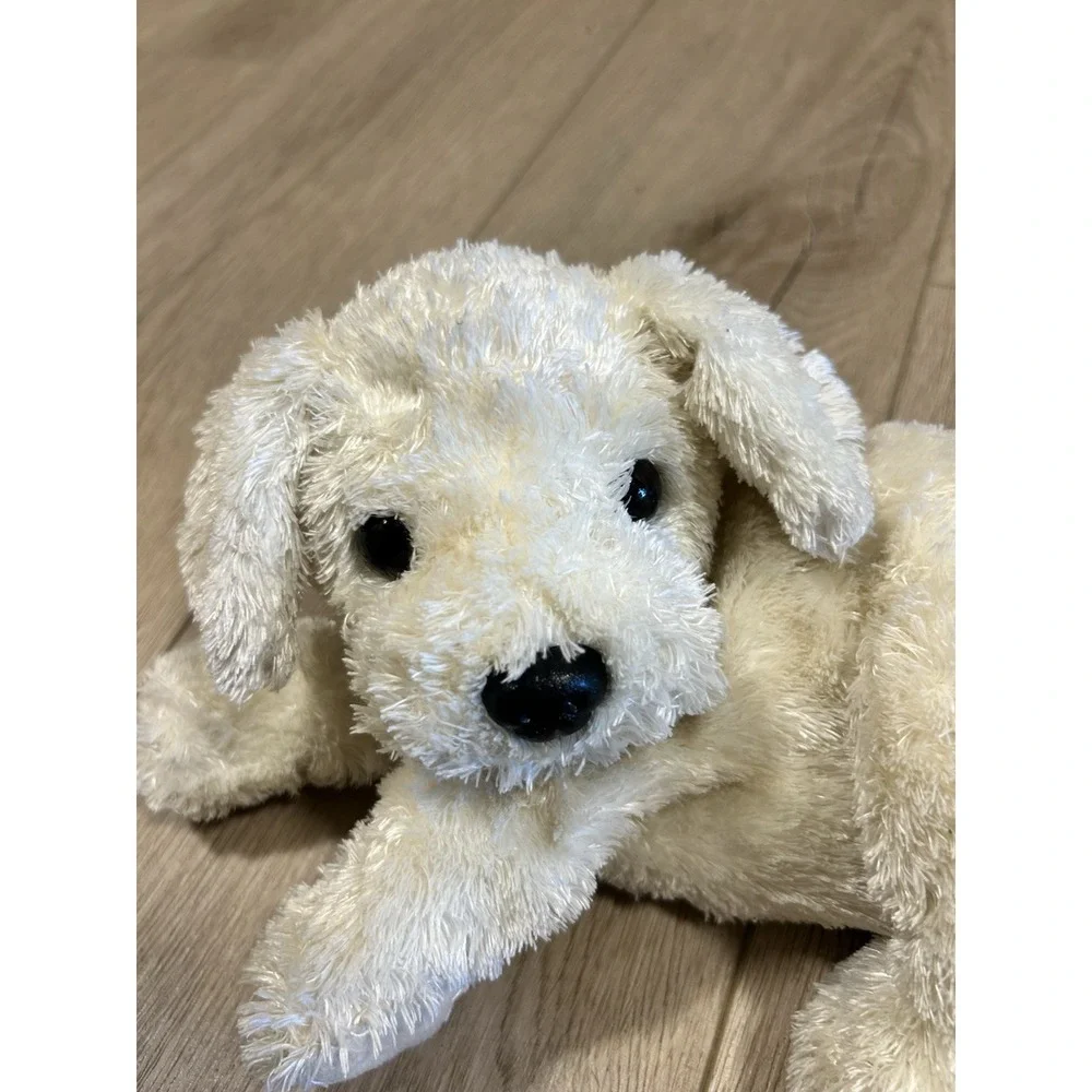 Tidbit Ty Classics Puppy Dog Plush Retriever Doodle Cream Ivory White 2001 Silk